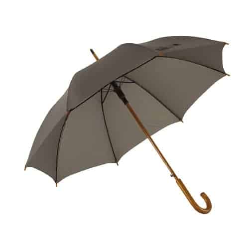 Grå paraply træskaft - Køb paraply for blot 179 kr - Buddy