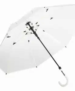 hvid gennemsigtig paraply