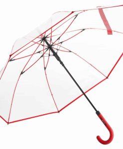 gennemsigtig rød paraply
