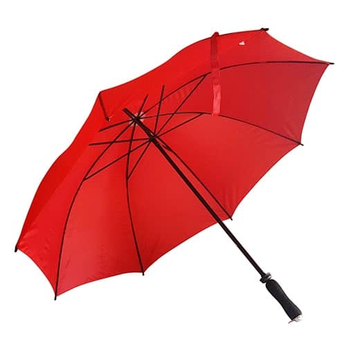 rød golf paraply