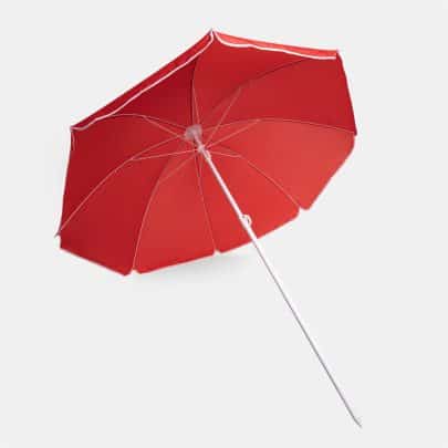 rød strand parasol
