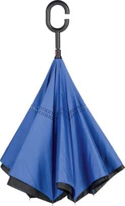 omvendt paraply blå side