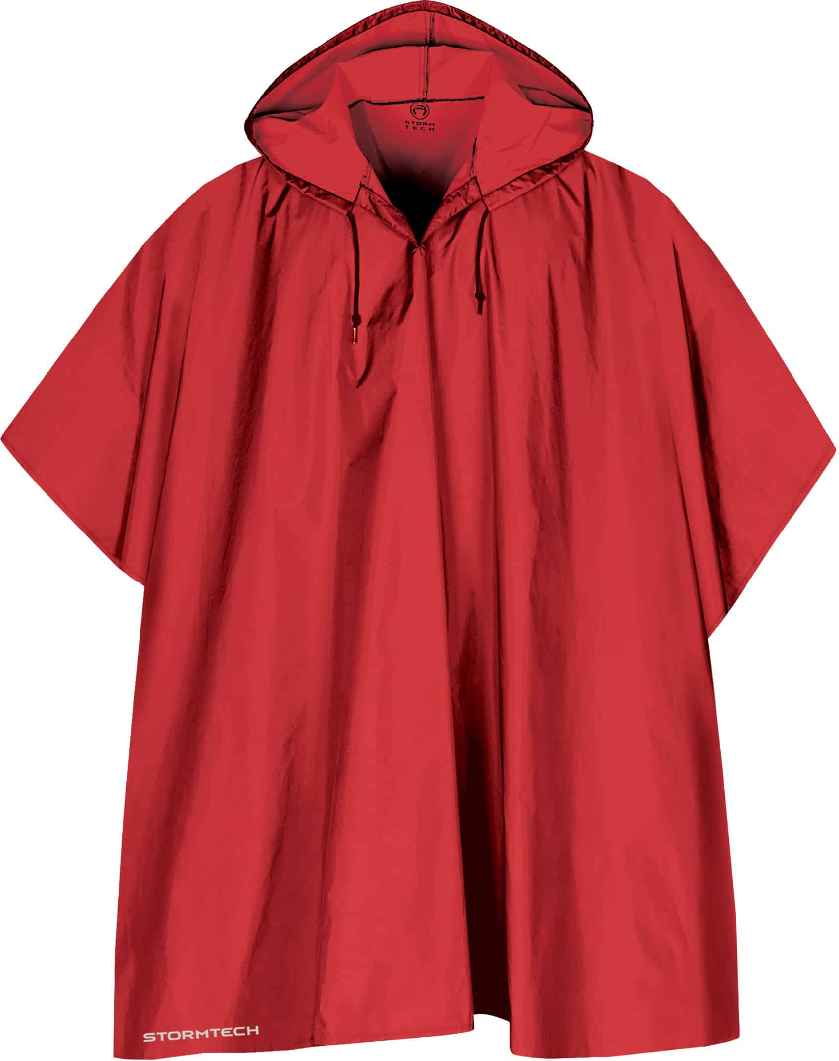 Røde ponchoer et regnslag af højeste kvalitet