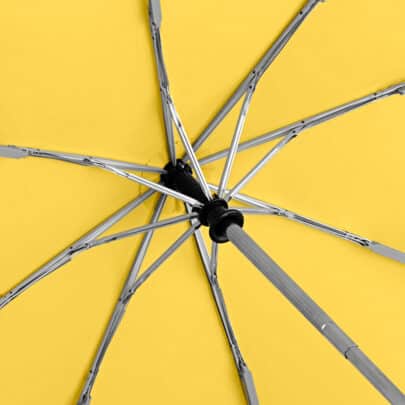 Hugo gul mini paraply med windproof stel