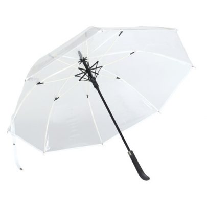 Hvid transparent paraply