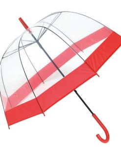gennemsigtig fastelavn rød paraply