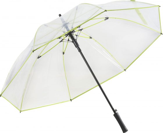Transparent paraply - Gennemsigtig - 120 cm i diameter - Paraplybutik.dk