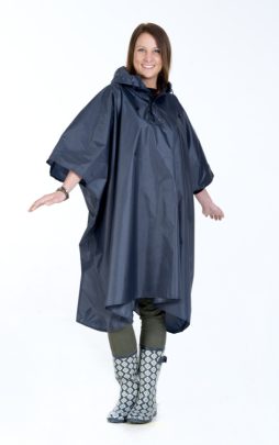 blå poncho